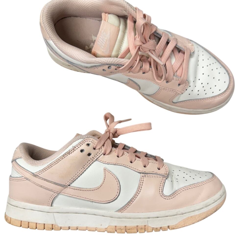 Nike Dunk Low Light Pink White Sneakers Womens 7 Tennis Shoes Running Casual